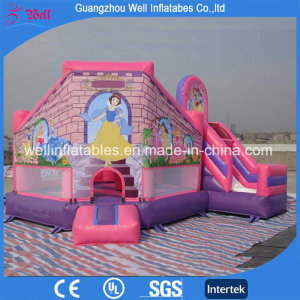 Pink Inflatable Castle with Slide Bouncy Combo Games