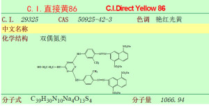 Dyestuff: Direct Yellow (86) for Paper and Textile